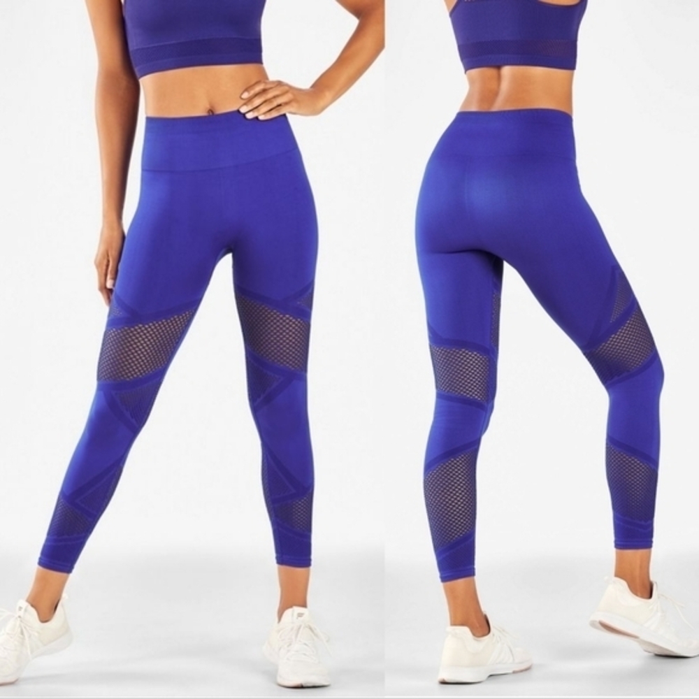 Women's Blue High-Waisted Leggings
